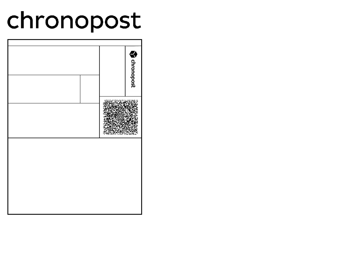Aperçu d'un bordereau Chronopost